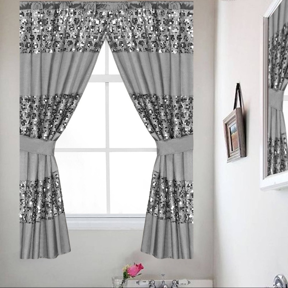 Sinatra Fabric Window Curtain SILVER